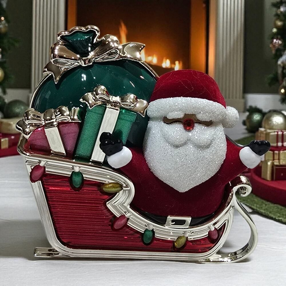 Bath & Body Works SANTA'S SLEIGH PROJECTOR Wallflower Plug NIGHTLIGHT Light Up